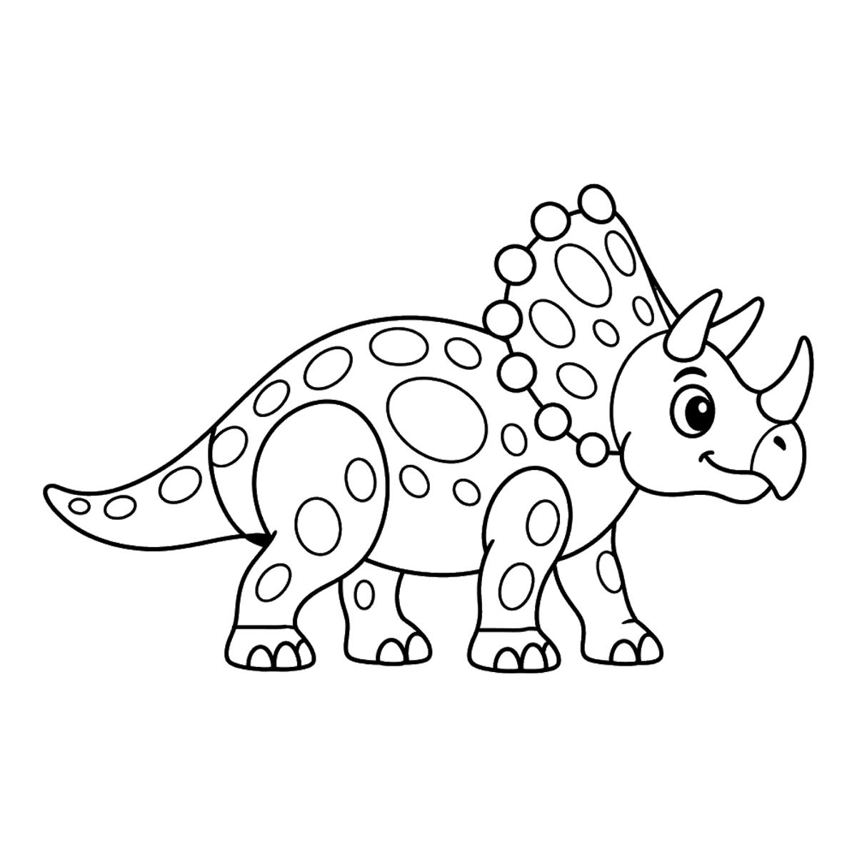 Styracosaurus coloring page: a friendly styracosaurus, ready to color